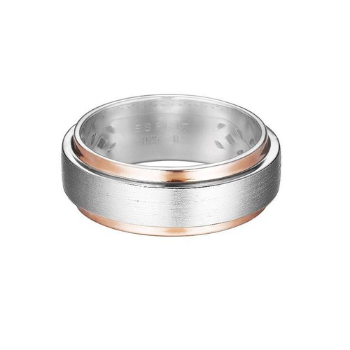 Esprit Damen Ring Silber Ros� Bicolor Modern Shape ESRG92278B1