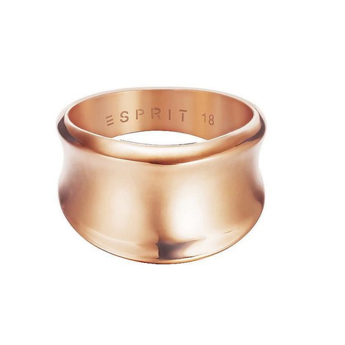 Esprit Damen Ring Edelstahl Ros� Curved ESRG12382C1