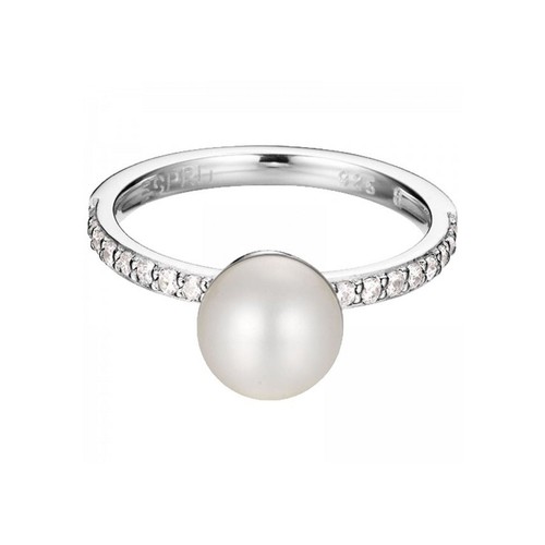 Esprit Damen Ring Silber Zirkonia Brilliance Pearl ESRG92315A1