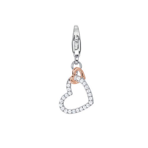 Esprit Anhnger Charms Silber Ros Zirkonien Affection ESCH91592D000