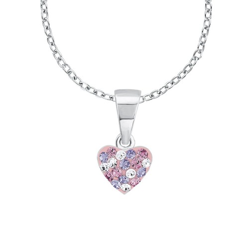 Prinzessin Lillifee Kinder Kids Halskette Silber Herz Kristalle 2013171