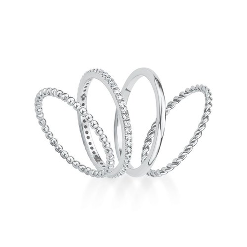 s.Oliver Jewel Damen Ring Silber Zirkonia Steckringe 201503