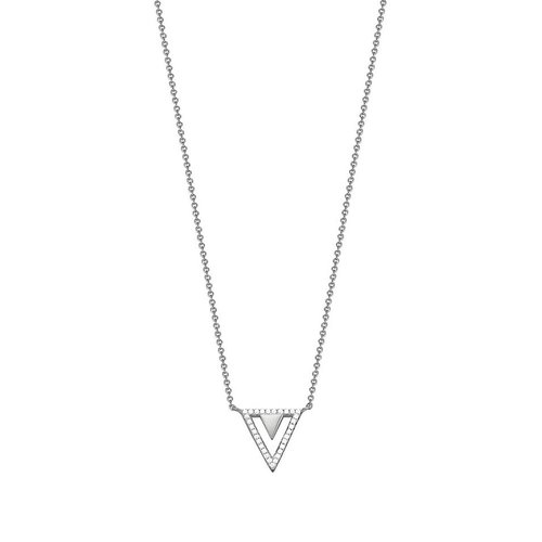 Esprit Damen Kette Collier Edelstahl Silber Zirkonia JW50215 ESNL03115A420