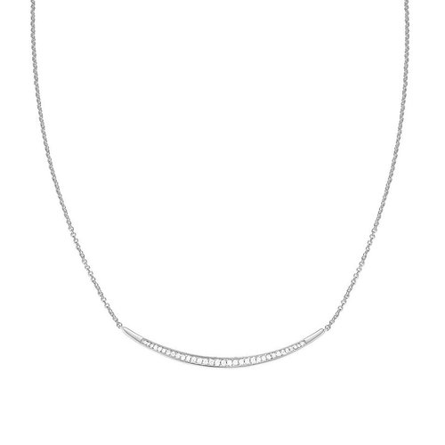 Esprit Damen Kette Edelstahl JW52886 Silber Zirkonia ESNL03626A420