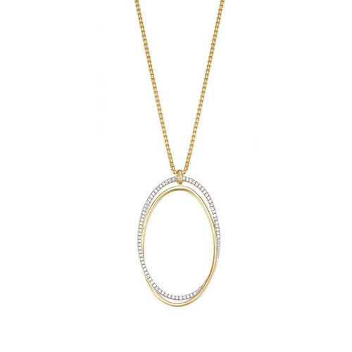 Esprit Collection Damen Kette Collier Silber Gold Zirkonia Antheia ELNL93128B800