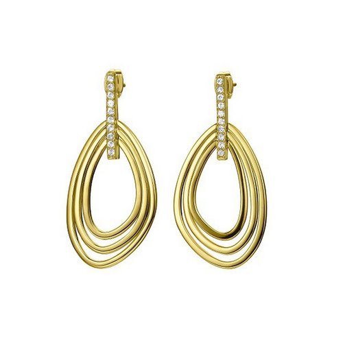 Joop Damen Ohrringe Edelstahl Gold Stripes JPER00002B000