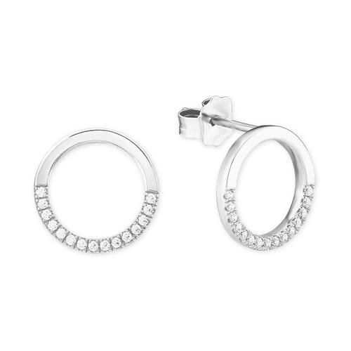 s.Oliver Jewel Damen Ohrringe Silber Zirkonia Kreis 2018676