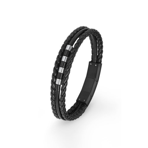 s.Oliver Jewel Kinder und Jugendliche Armband Leder Edelstahl 2018842