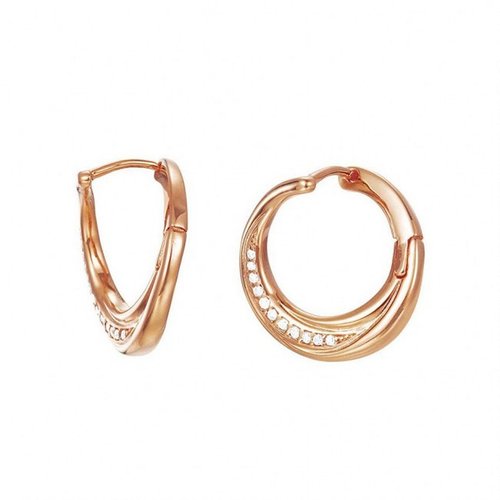 Esprit Damen Ohrringe Creole Edelstahl JW50227 Ros� ESCO01923C000