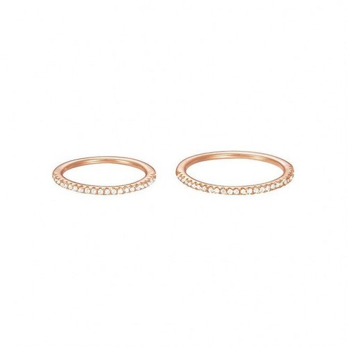 Esprit Damen Ring Fingerring Set Silber Ros� Zirkonia ESSE91010C1