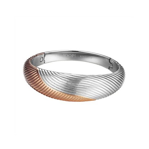 Joop Damen Armreif Edelstahl Silber Rose Waves JPBA10084A600