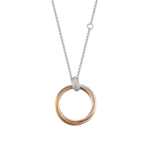 Joop Damen Halskette Collier Silber Gold Ros� Embrace JPNL90693B450