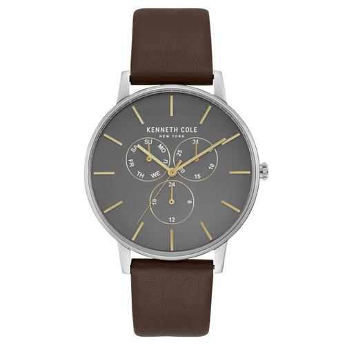 Kenneth Cole New York Herren-Armbanduhr Analog Quarz Leder KC50008003