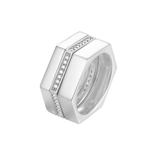 Joop Damen Ring Silber Zirkonia Edged JPRG90778A