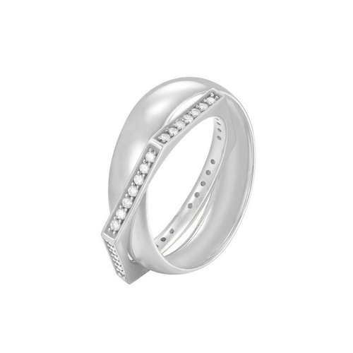 Joop Damen Ring Silber Zirkonia Edged JPRG90779A