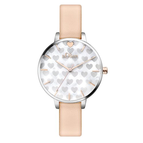 s.Oliver Damen Uhr Armbanduhr Leder SO-3474-LQ