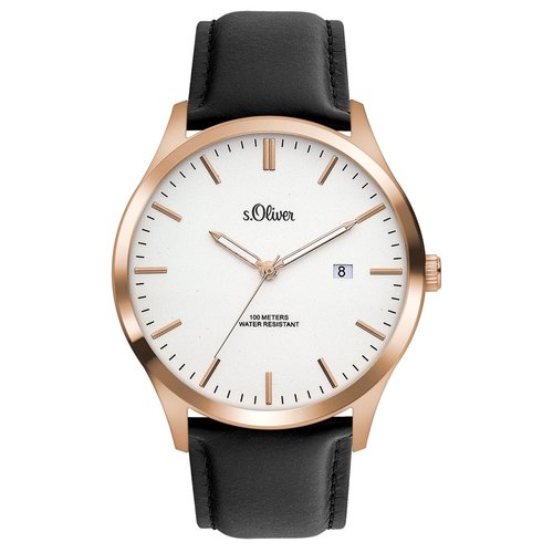 s.Oliver Herren Uhr Armbanduhr Leder SO-3477-LQ