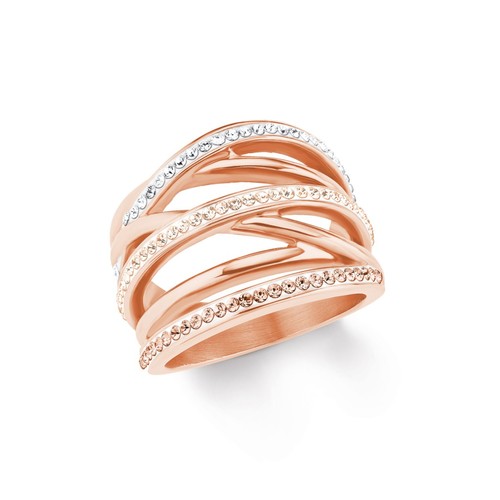 s.Oliver Jewel Damen Ring Edelstahl IP ROSE 202096