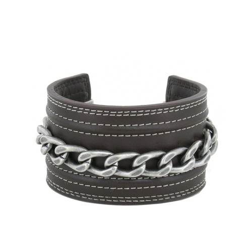 Police Herren Armband Armreif Riot Brown Leder PJ.22277BLC/02 