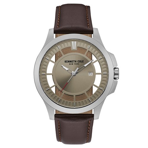 Kenneth Cole New York Herren-Armbanduhr Analog Quarz Leder 10027444