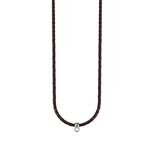 Esprit Damen Kette Leder braun Silber Charmskette 75 cm ESNL92070B750