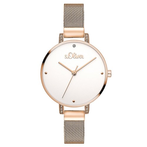 s.Oliver Damen Uhr Armbanduhr Edelstahl SO-3552-MQ