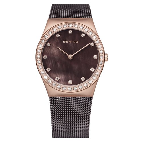 Bering Damen Uhr Armbanduhr Slim Classic - 12430-262 Meshband