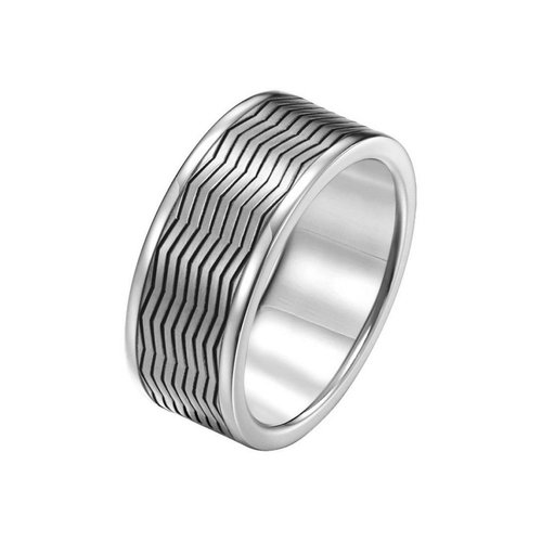 Joop Herren Ring Edelstahl silber M WOVEN JPRG10656A