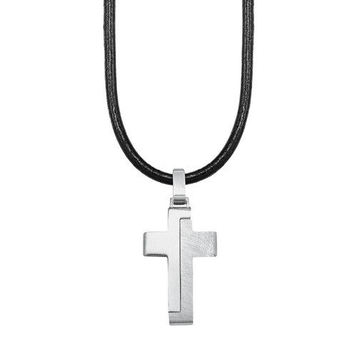 s.Oliver Jewel Kinder und Jugendliche Kette Leder Kreuz 2024225