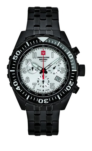 Swiss Alpine Military Herren Uhr Chrono 7076.9172SAM Edelstahl