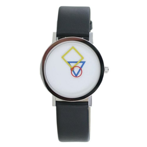 Aristo Bauhaus Damen Uhr Edelstahl 4D85S Leder schwarz