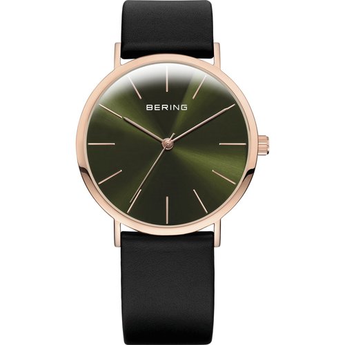 Bering Herren Uhr Armbanduhr Slim Classic - 13436-469 Leder