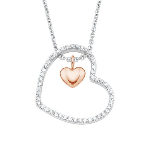 s.Oliver Jewel Damen Kette Halskette Silber Herz Zirkonia 2026084