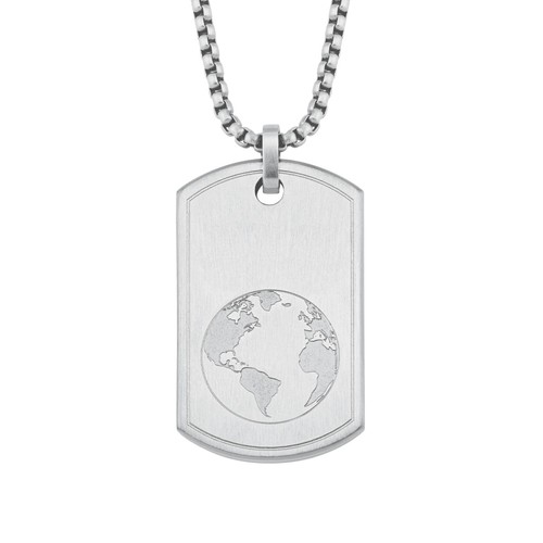 s.Oliver Jewel Herren Kette Edelstahl Weltkugel 2026121