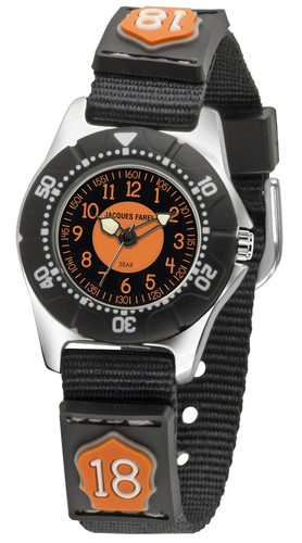 JACQUES FAREL Kinder-Armbanduhr Analog Quarz Jungen Textilband KWD 4000 