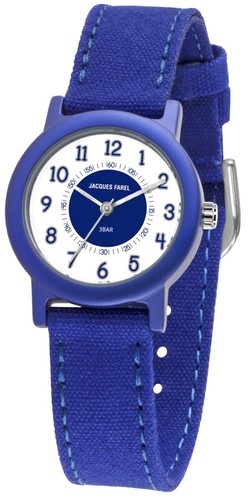 JACQUES FAREL Öko Kinder-Armbanduhr Analog Quarz Jungen ORG 800 blau |  Quarzuhren direkt bestellen