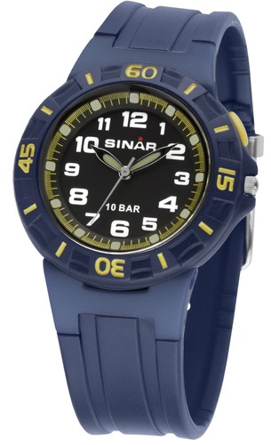 SINAR Jugenduhr Kinder Armbanduhr Analog Quarz Kautschuk XB-20-2