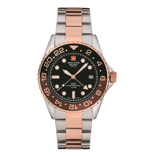 Swiss Alpine Military Herren Uhr Analog Quarz 7052.1154SAM Edelstahl