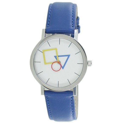 Aristo Bauhaus Unisex Uhr Edelstahl 4D85IB Leder blau