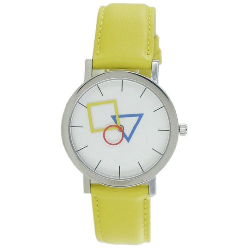 Aristo Bauhaus Unisex Uhr Edelstahl 4D85IG Leder gelb