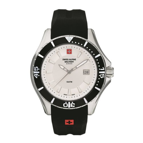 Swiss Alpine Military Herren Uhr Analog Quarz 7040.1832SAM Siikon