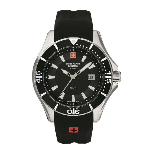 Swiss Alpine Military Herren Uhr Analog Quarz 7040.1837SAM Siikon