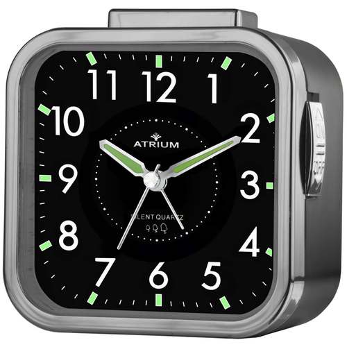 ATRIUM Wecker Analog Quarz Seniorenwecker schwarz A530-4 o. Ticken gro�e Zahlen