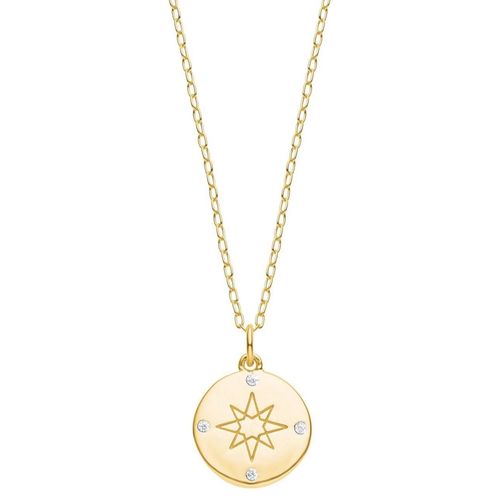 s.Oliver Jewel Damen Kette Silber SO PURE Kompass gold 2025611