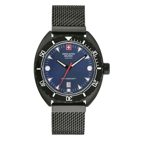 Swiss Alpine Military Herren Uhr Analog Quarz 7066.1175SAM Edelstahl