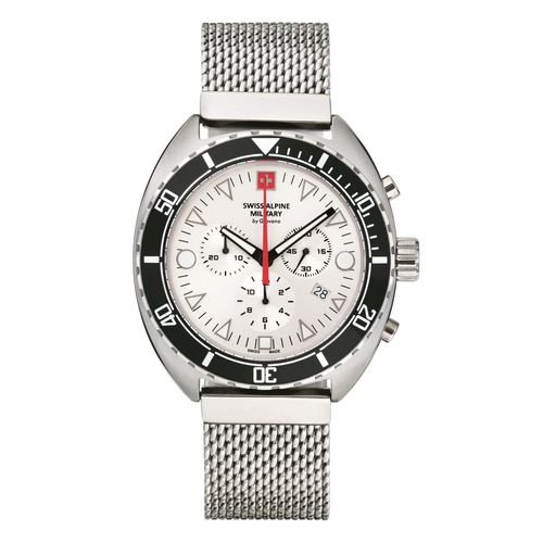 Swiss Alpine Military Herren Uhr Chronograph Analog Quarz 7066.9132SAM Edelstahl