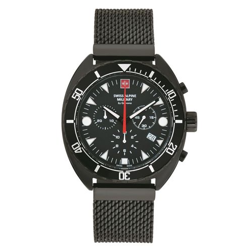 Swiss Alpine Military Herren Uhr Chronograph Analog Quarz 7066.9177SAM Edelstahl