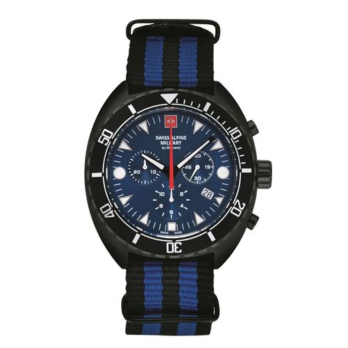 Swiss Alpine Military Herren Uhr Chrono Analog Quarz 7066.9675SAM Nylon-Armband
