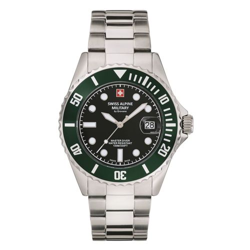 Swiss Alpine Military Herren Uhr Analog Quarz 7053.1133SAM Edelstahl