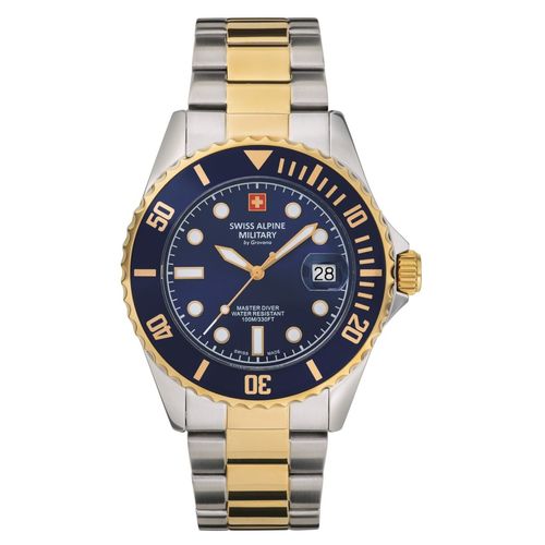 Swiss Alpine Military Herren Uhr Analog Quarz 7053.1145SAM Edelstahl